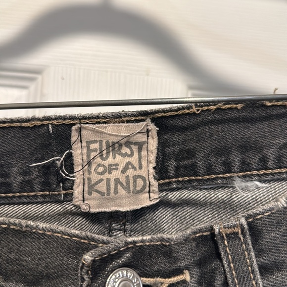 Furst of a Kind x Levi’s Re-purposed Denim Mini Skirt Distressed Grunge medium - Picture 2 of 4